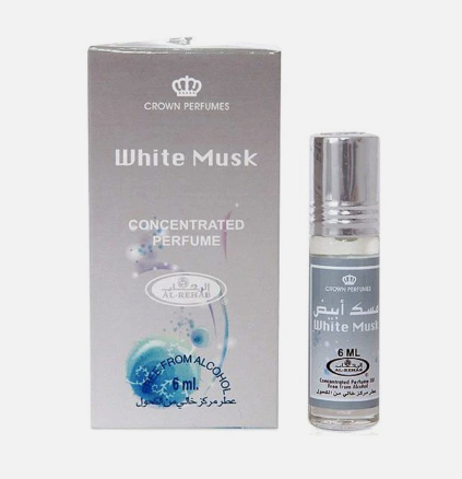 Al Rehab White Musk Unisex 6ml x6 Concentrated Perfume Oil Roll-on