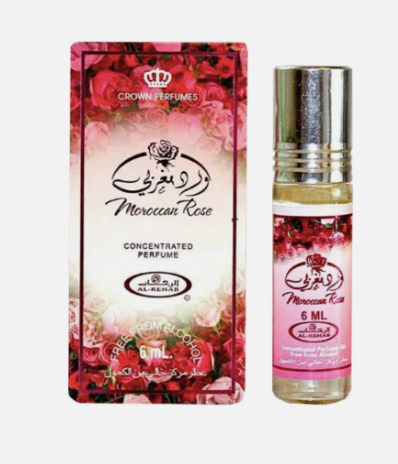 Al Rehab Moroccan Rose Unisex 6ml x6 Concentrated Perfume Oil Roll-on