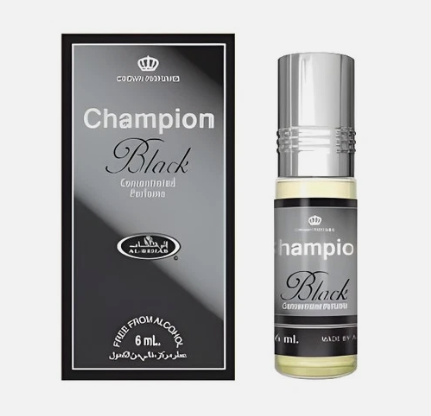 Al Rehab Champion Black Unisex 6ml x6 Concentrated Perfume Oil Roll-on
