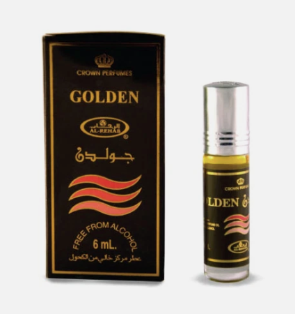 Al Rehab Golden Unisex 6ml x6 Concentrated Perfume Oil Roll-on