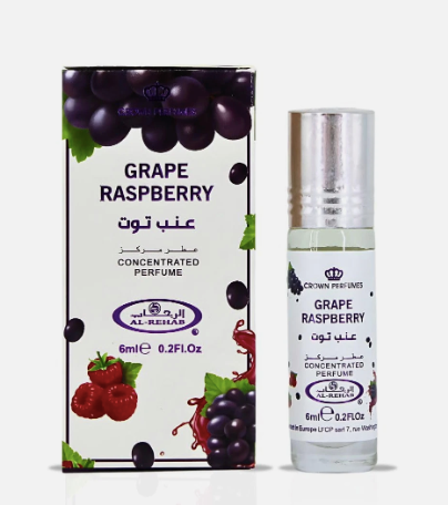 Al Rehab Grape Raspberry Unisex 6ml x6 Concentrated Perfume Oil Roll-on