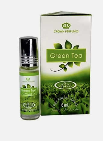 Al Rehab Green Tea Unisex 6ml x6 Concentrated Perfume Oil Roll-on